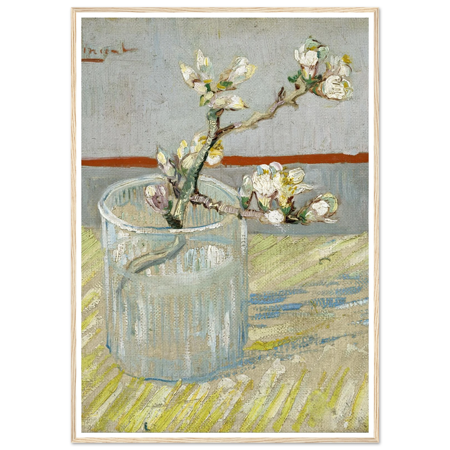 Sprig of flowering almond in a glass (1888) Art Print | Vincent van Gogh-Quipham Collections