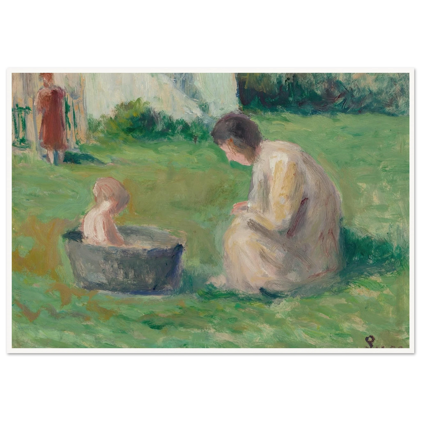 Le bain du bébé Art Print | Maximilien Luce-Quipham Collections