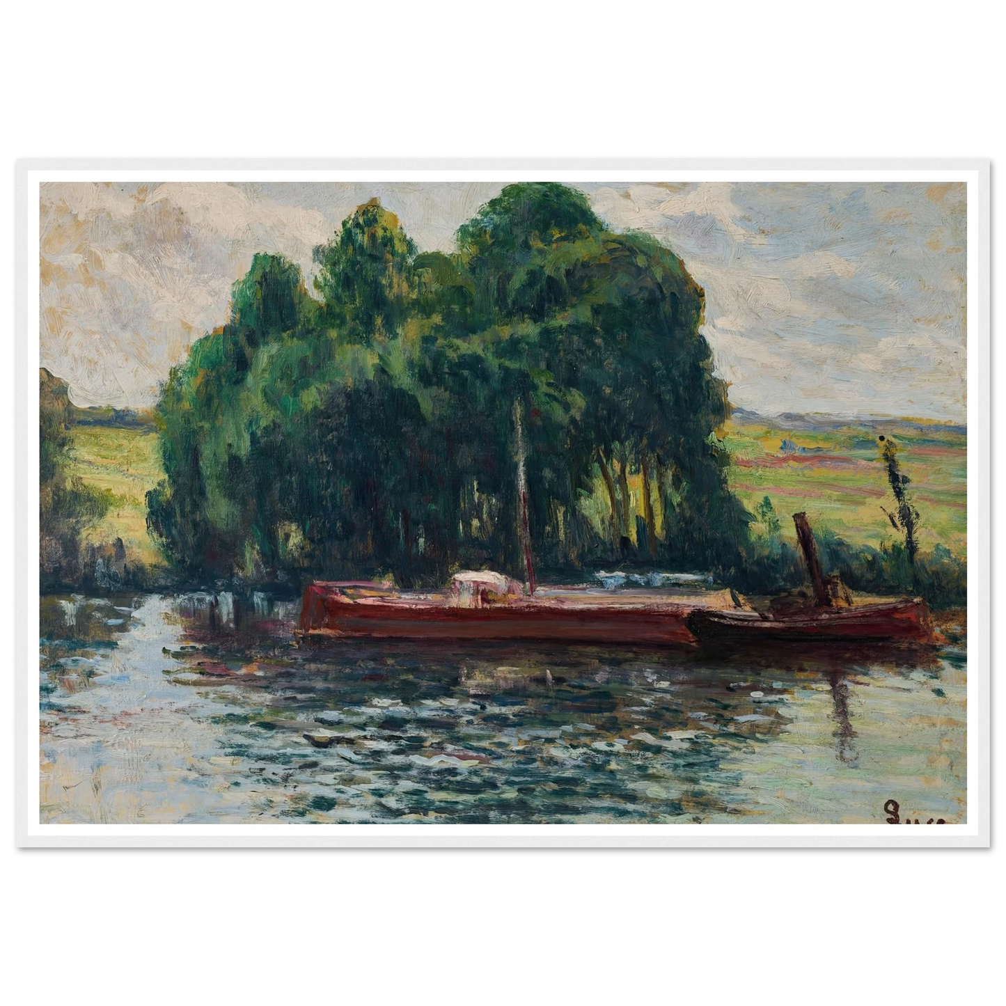 Rolleboise, La Seine Art Print | Maximilien Luce-Quipham Collections