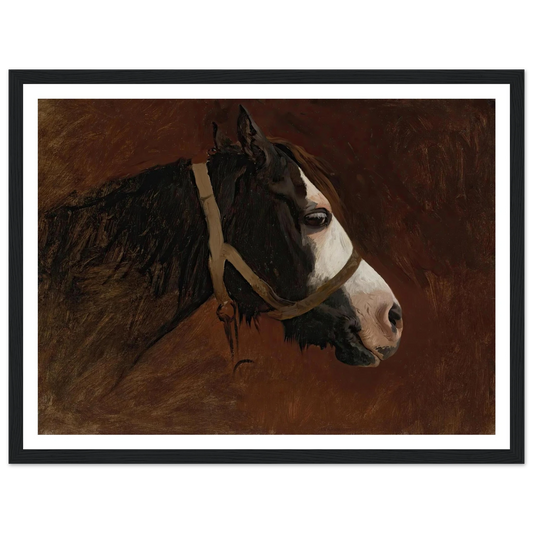 Profile Of A Horse Art Print | Jean Leon Gerome - Framed Poster - 30x40 cm / 12x16″ - Black frame