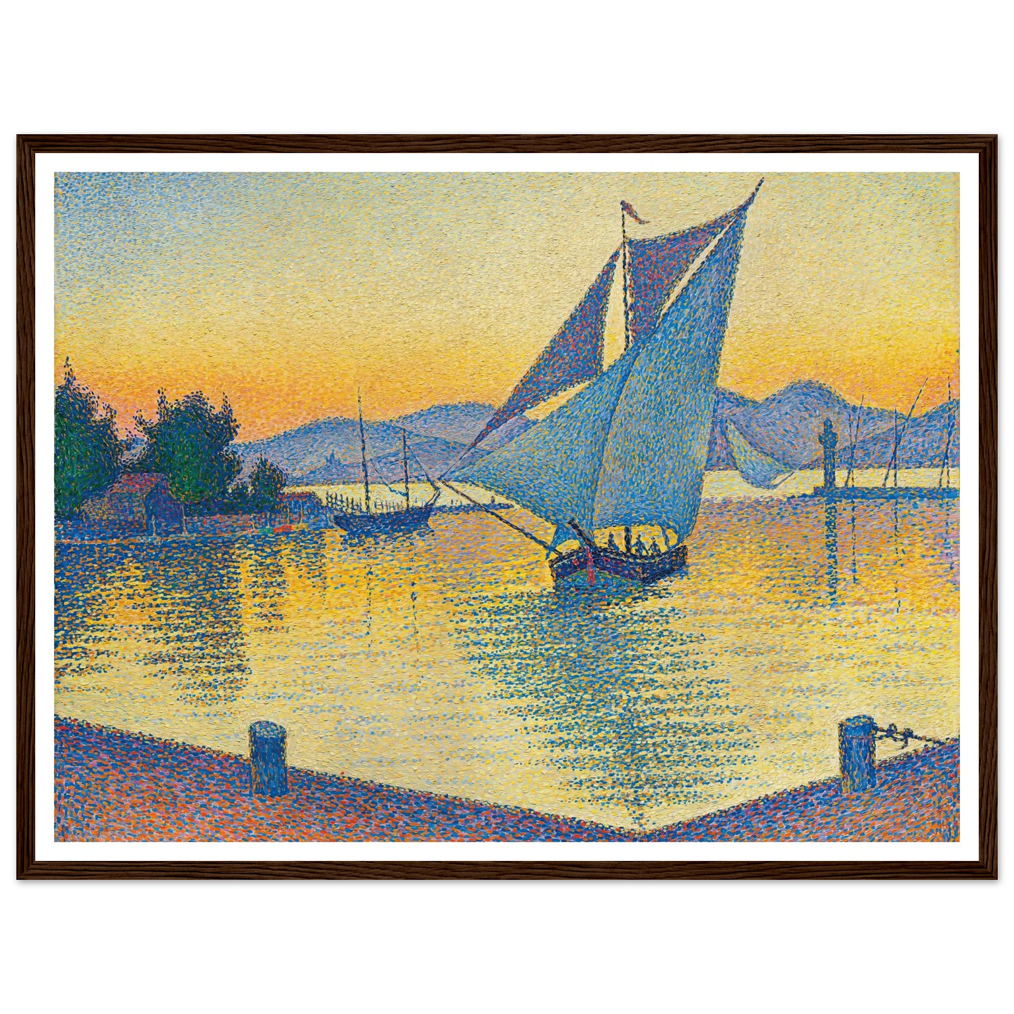 Le Port Au Soleil Couchant, Opus 236 (Saint-Tropez) (1892) Art Print | Paul Signac-Quipham Collections