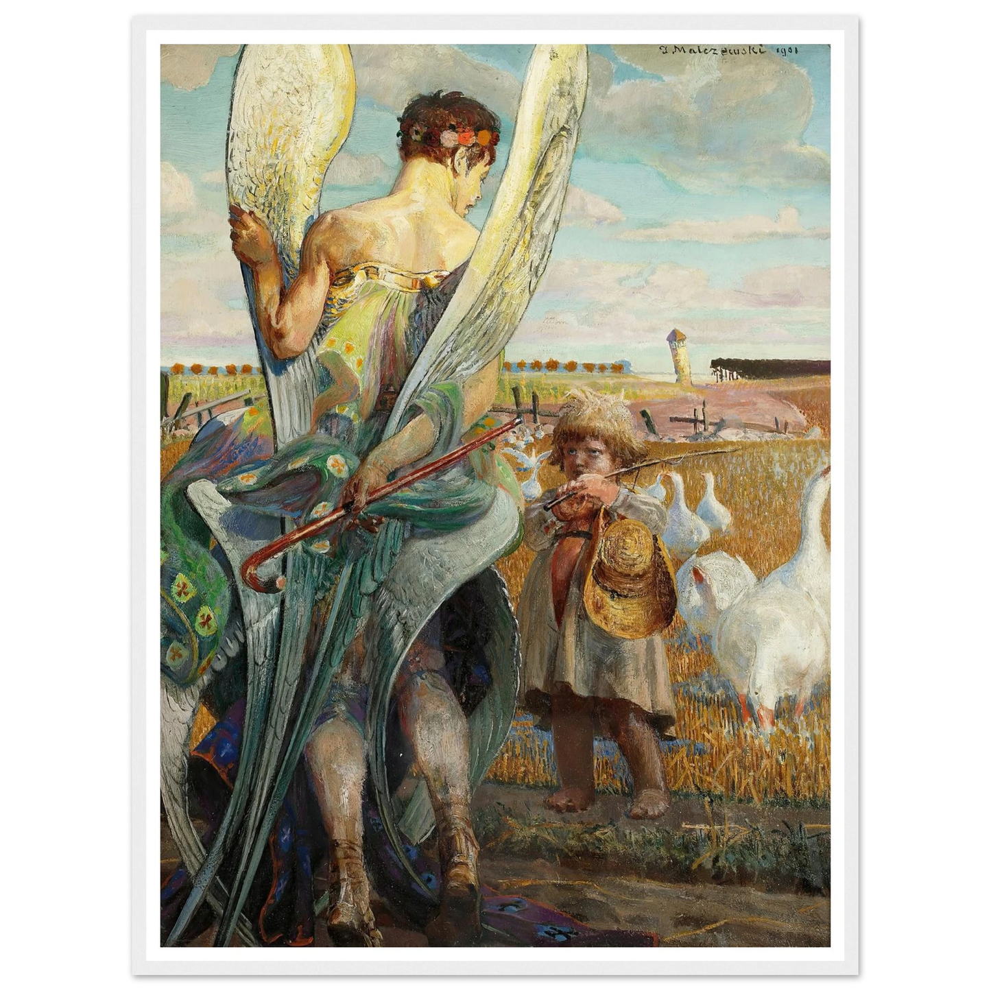 Angel, I shall follow thee (1901) Art Print | Jacek Malczewski-Quipham Collections