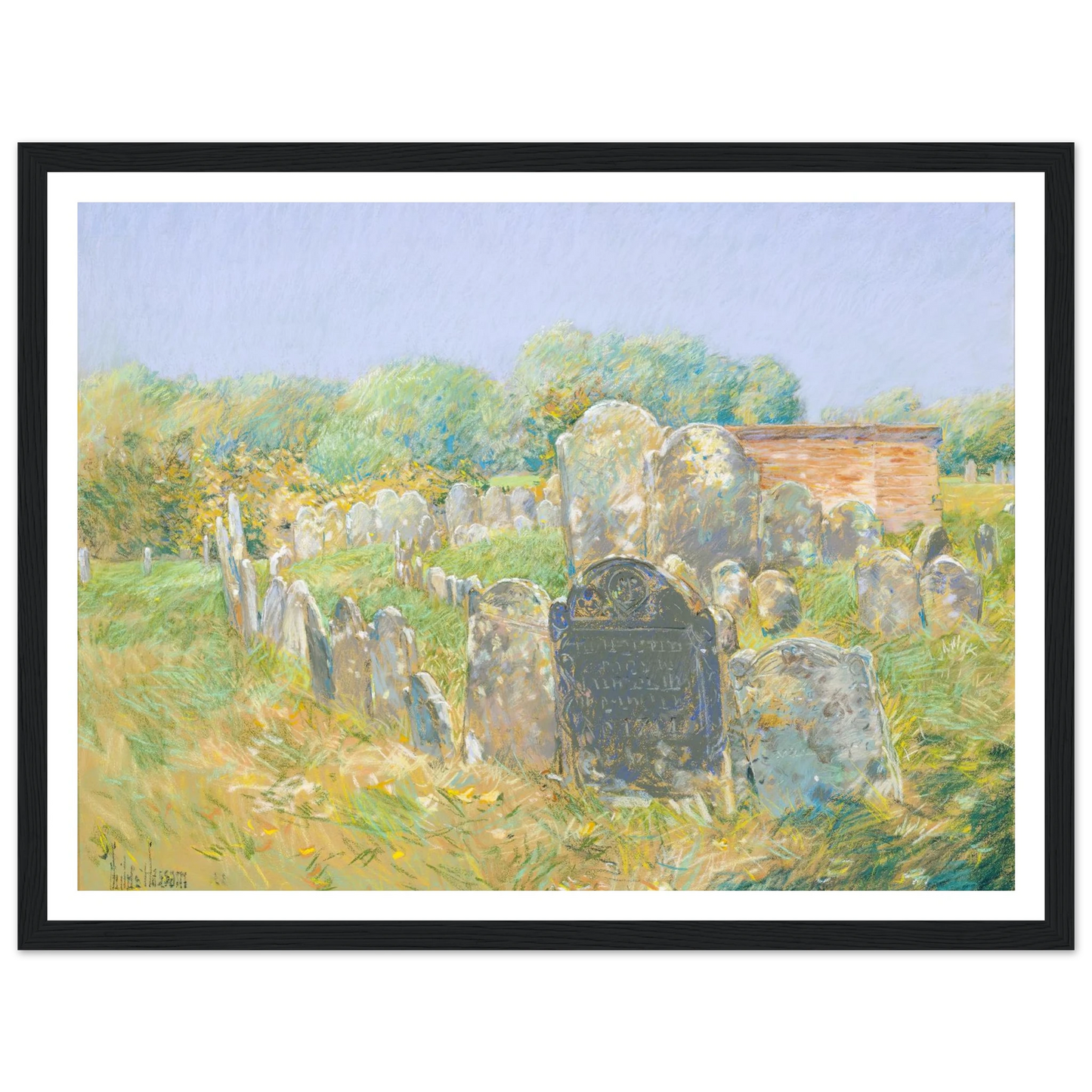 Colonial Graveyard at Lexington (ca. 1891) Art Print | Childe Hassam-Quipham Collections