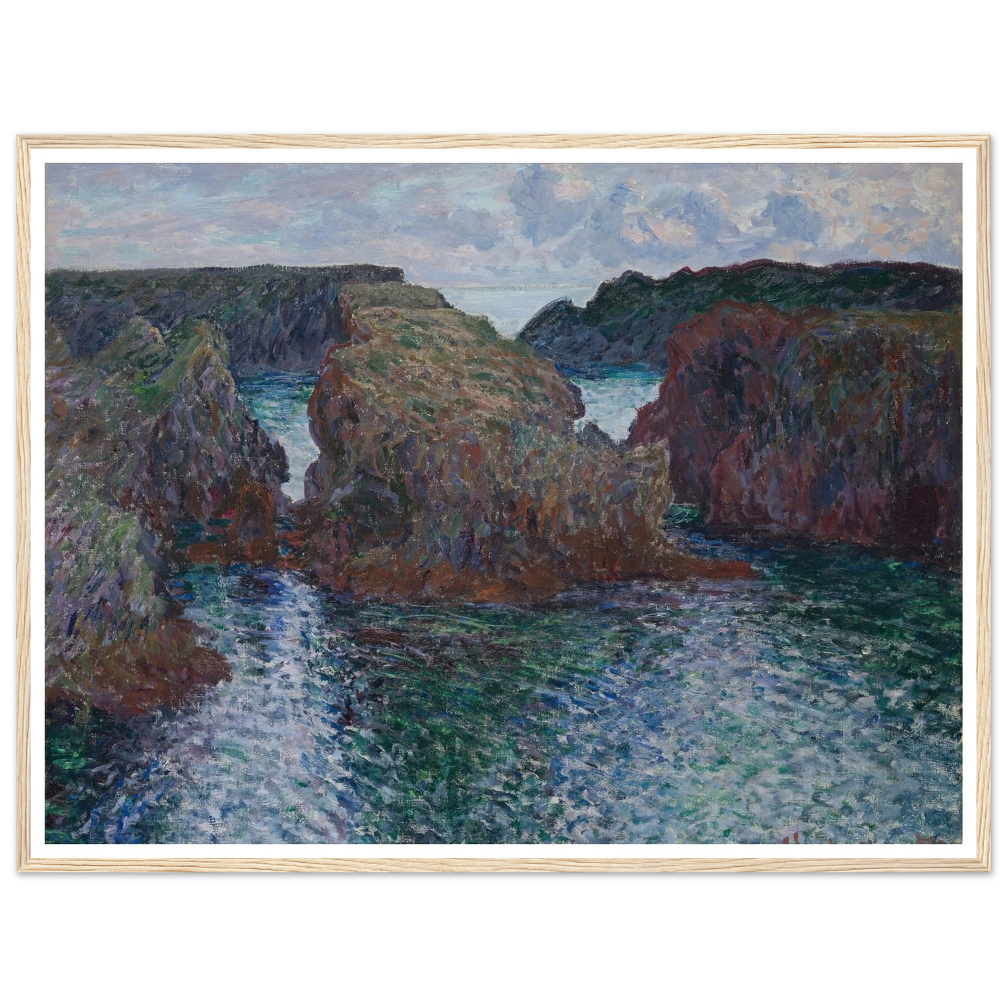 Rocks at Port-Goulphar, Belle-Île (1886) Art Print | Claude Monet-Quipham Collections