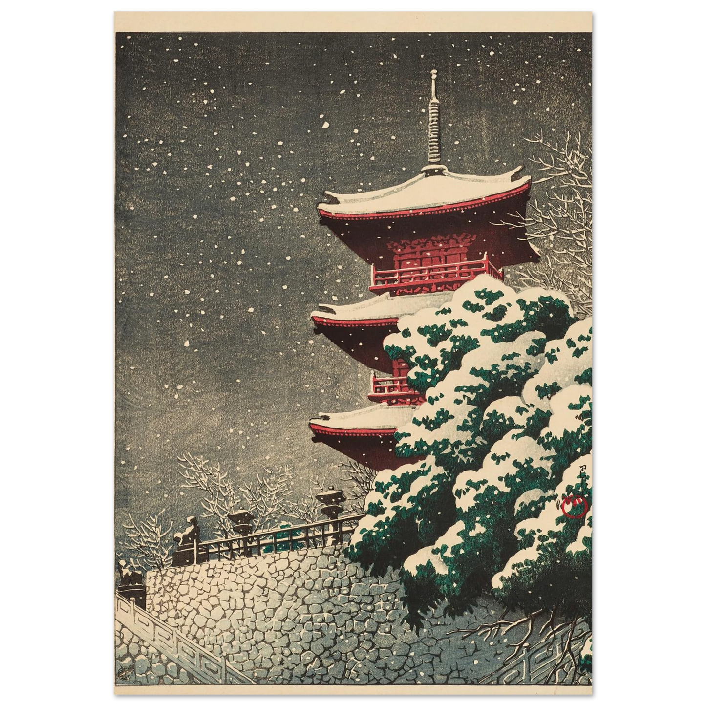 Izumo, Yasugi Kiyomizu (Yasugi Kiyomizu Temple at Izumo) (1926) Art Print | Kawase Hasui-Quipham Collections