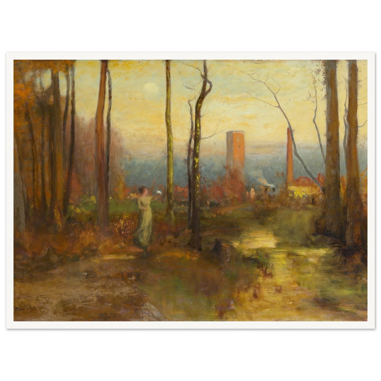 The Mill Stream, Montclair, New Jersey (c. 1888) Art Print | George Inness-Quipham Collections