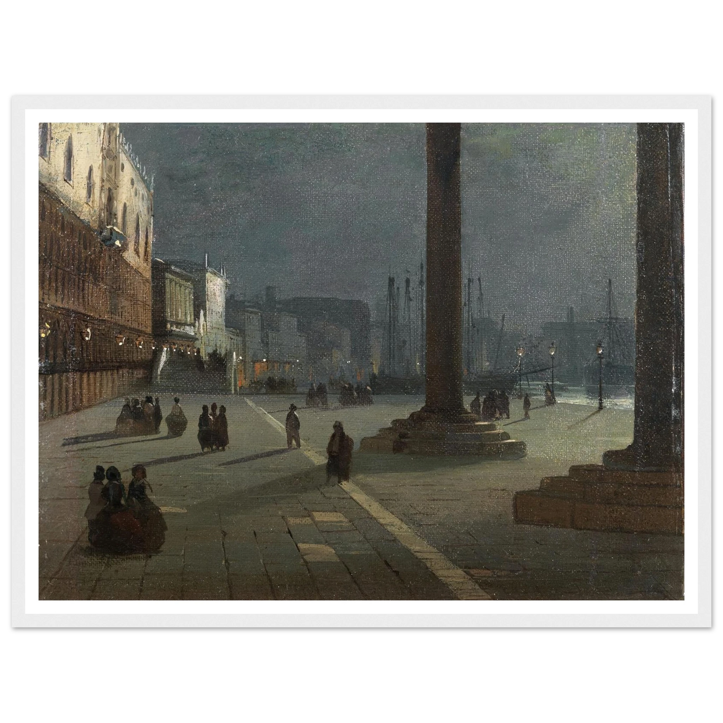 Venezia Molo di San Marco Art Print | Ippolito Caffi-Quipham Collections