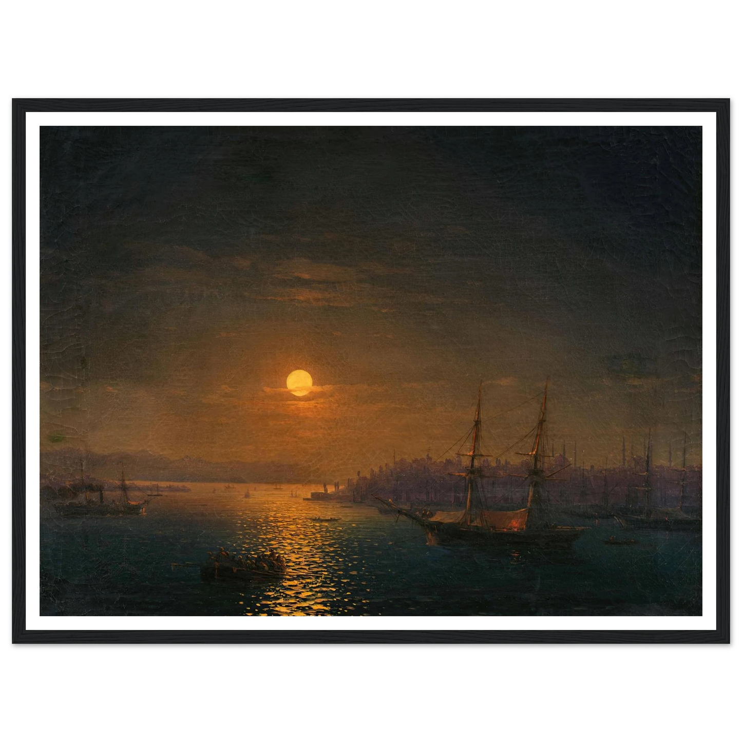Istanbul; The Golden Horn in the moonlight (1868) Art Print | Ivan Konstantinovich Aivazovsky-Quipham Collections