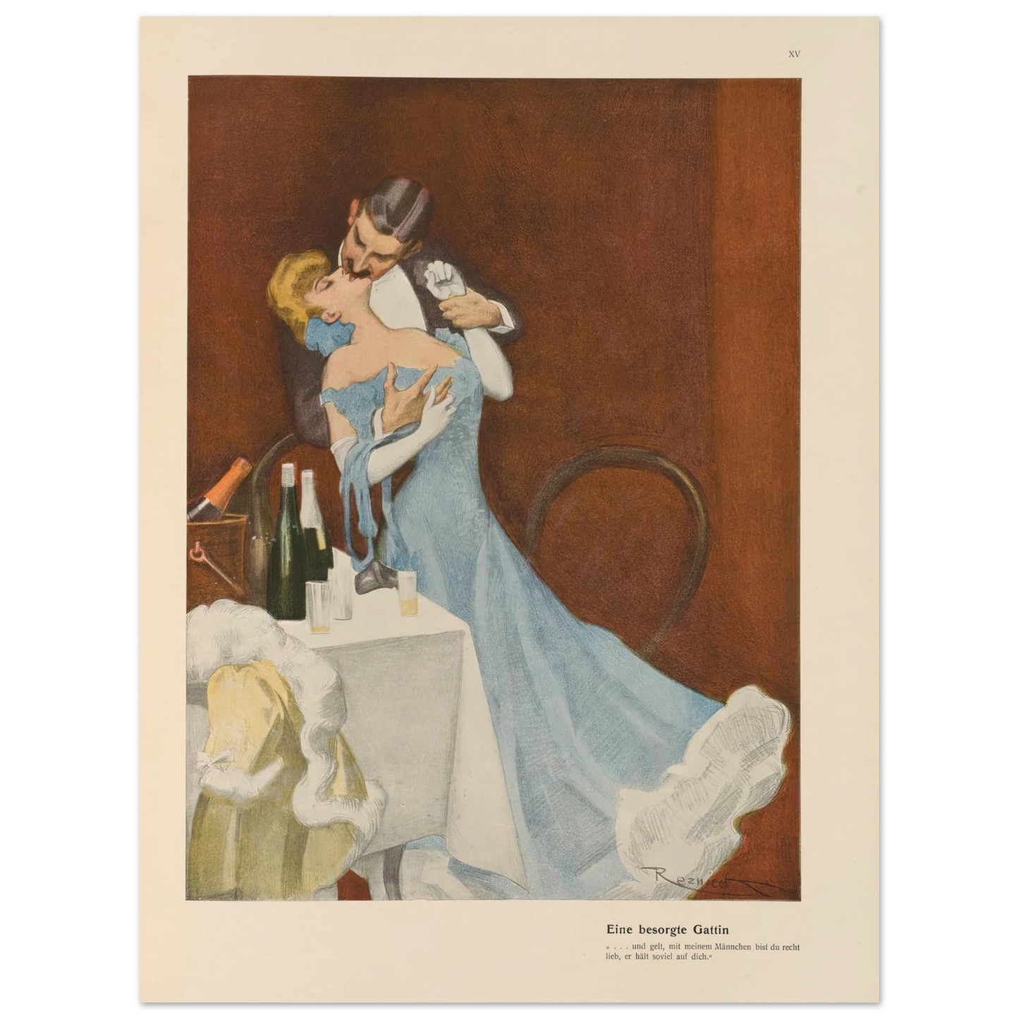 Eine besorgte Gattin (1908) Art Print | Ferdinand Freiherr von Reznicek-Quipham Collections