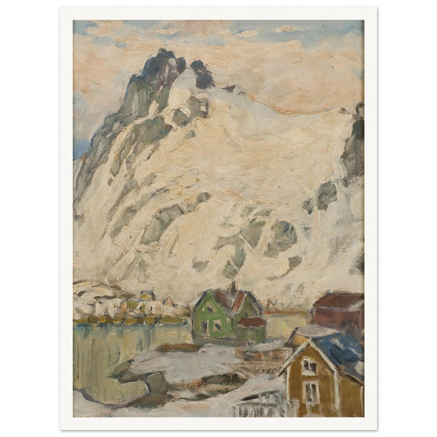 At the Foot of the Mountain. Study from Lofoten (1905) Art Print | Anna Boberg-Quipham Collections