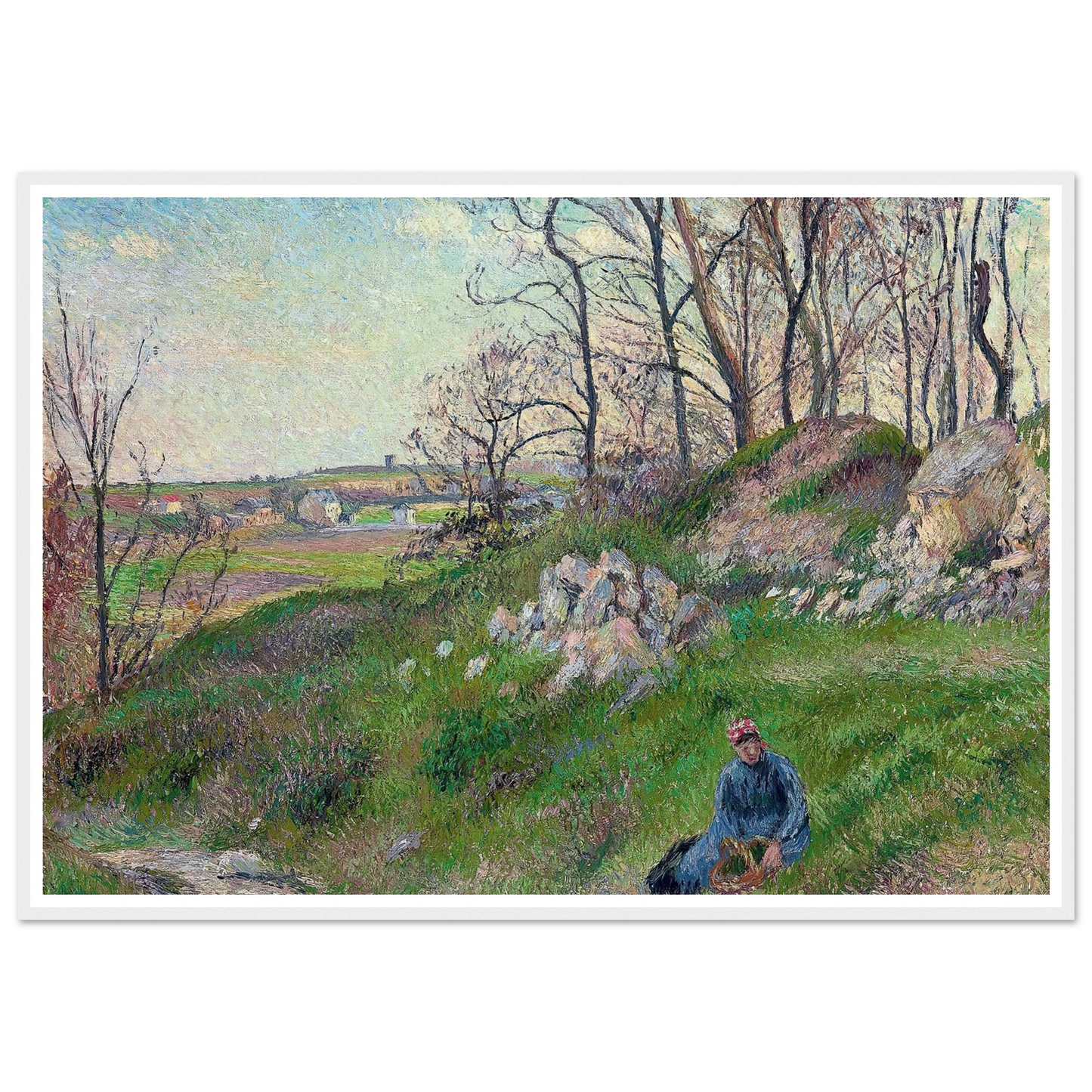 Les carrières du Chou, Pontoise (1882) Art Print | Camille Pissarro-Quipham Collections