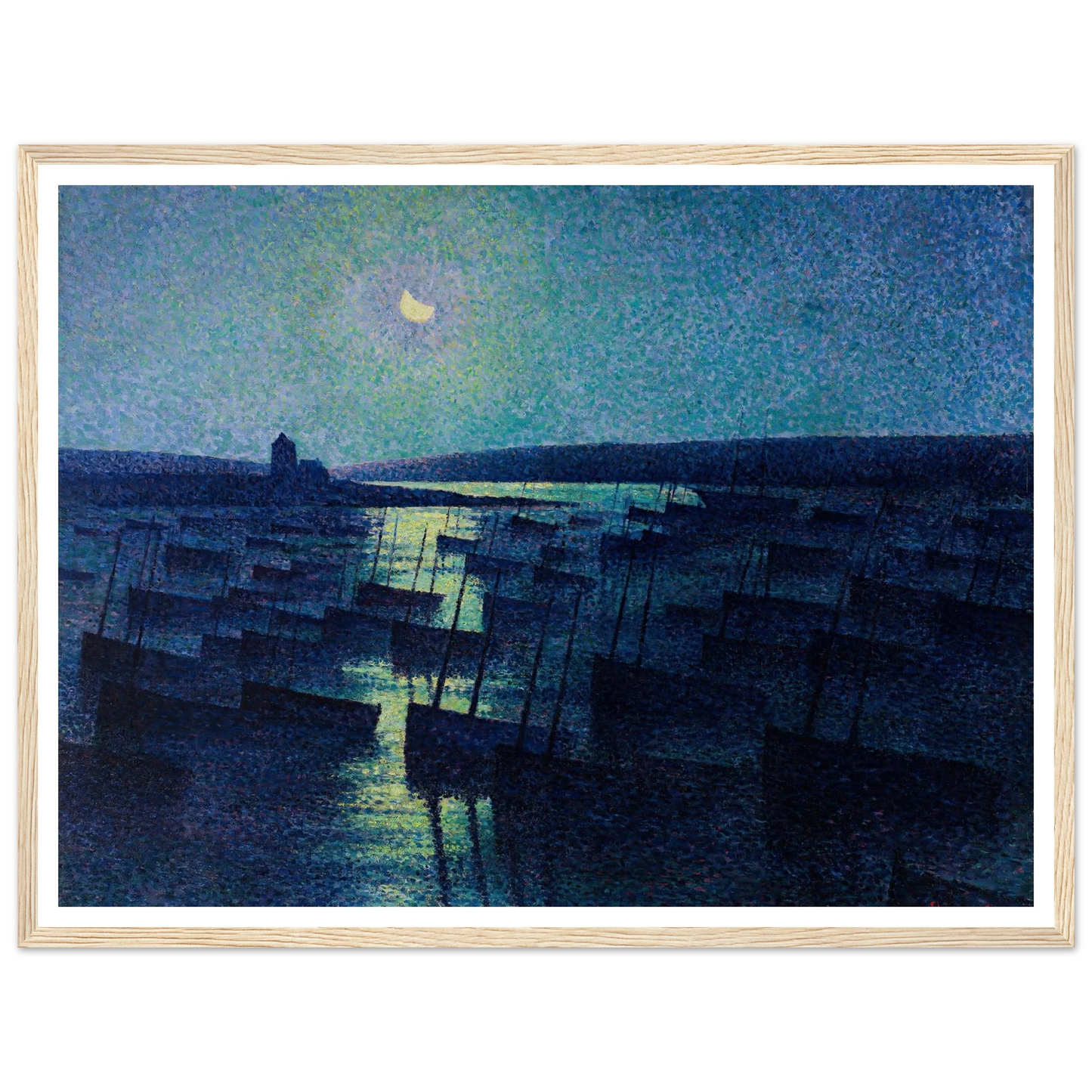 Camaret, Moonlight and Fishing Boats (1894) Art Print | Maximilien Luce-Quipham Collections