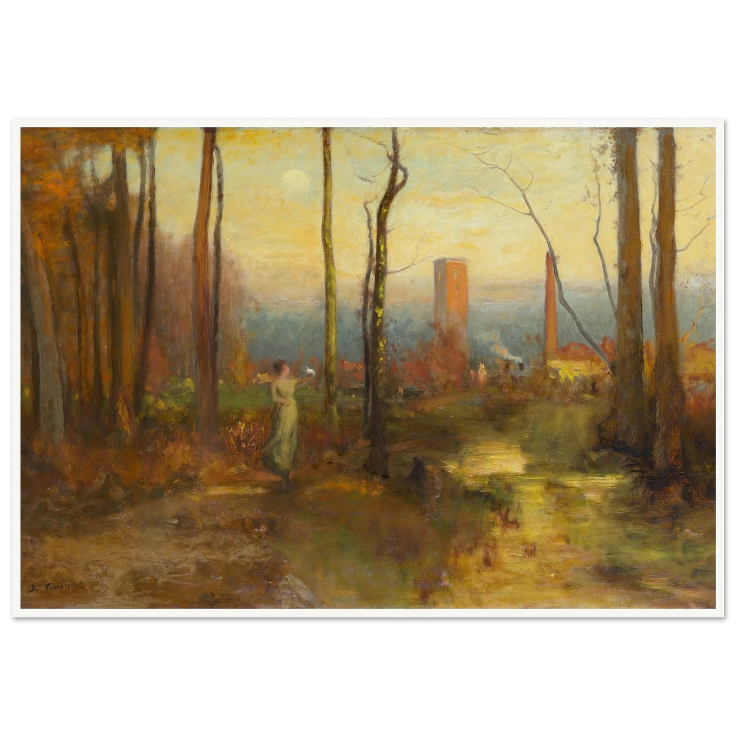 The Mill Stream, Montclair, New Jersey (c. 1888) Art Print | George Inness-Quipham Collections