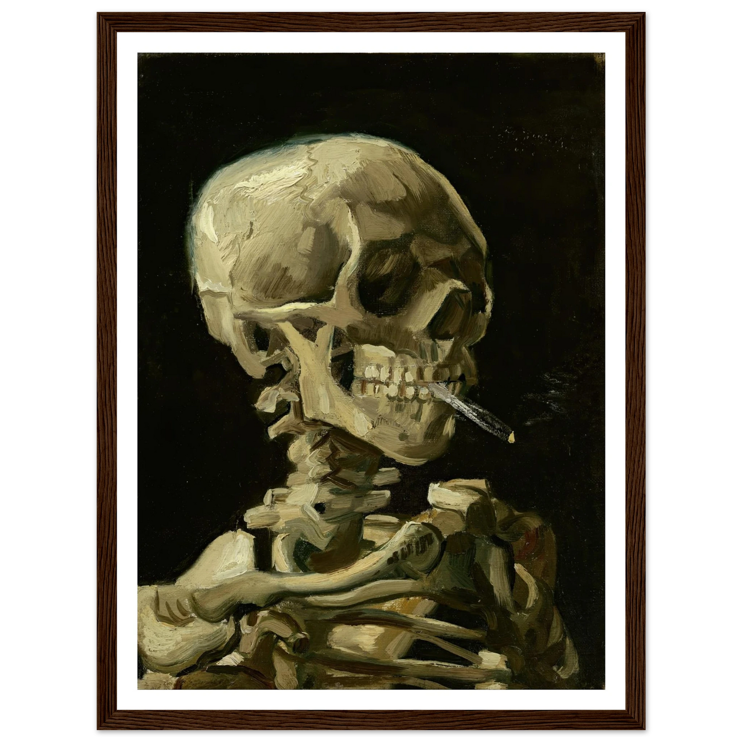 Head Of A Skeleton With A Burning Cigarette Art Print | Vincent van Gogh-Quipham Collections