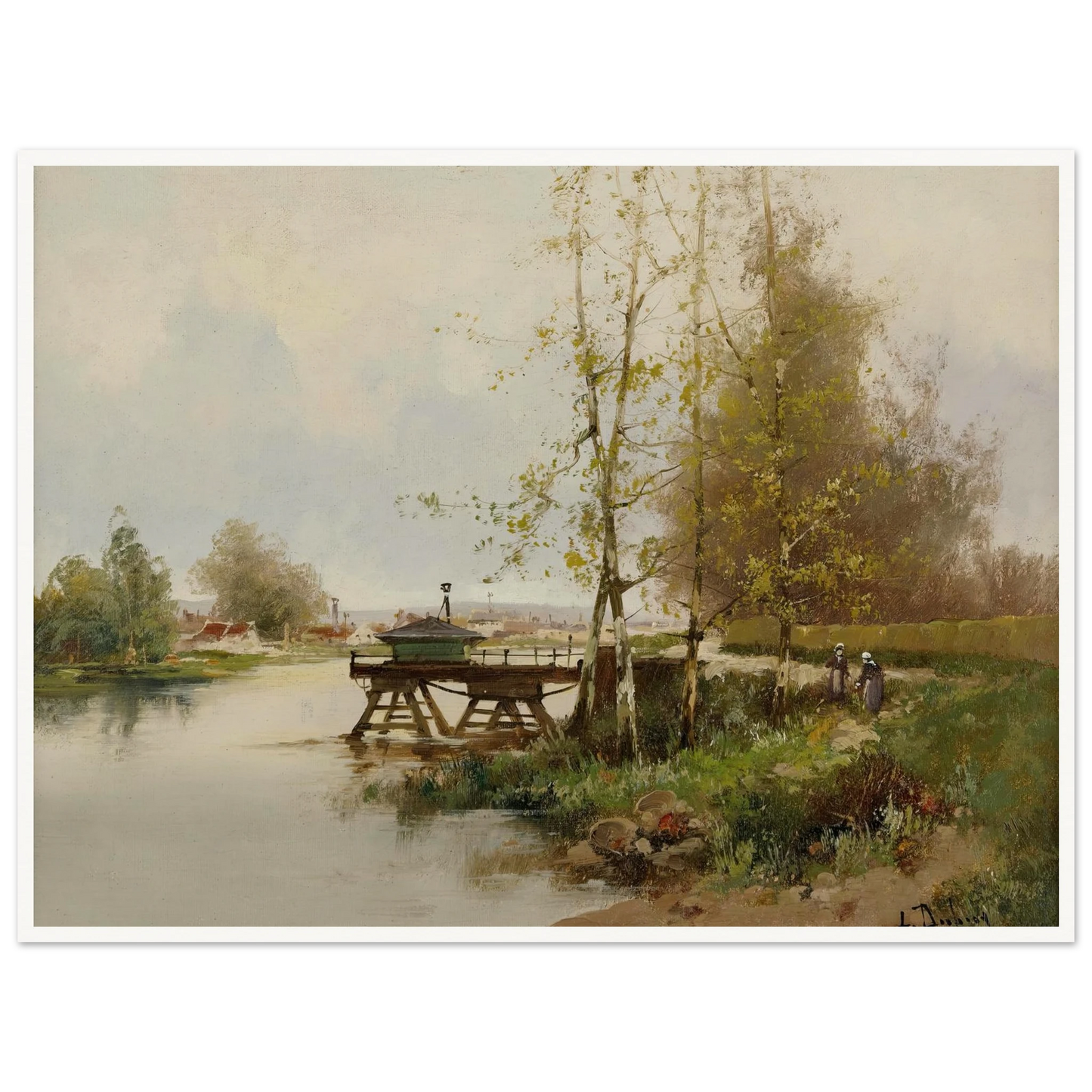 The Pond At The Edge Of The Village Art Print | Eugene Galien Laloue-Quipham Collections