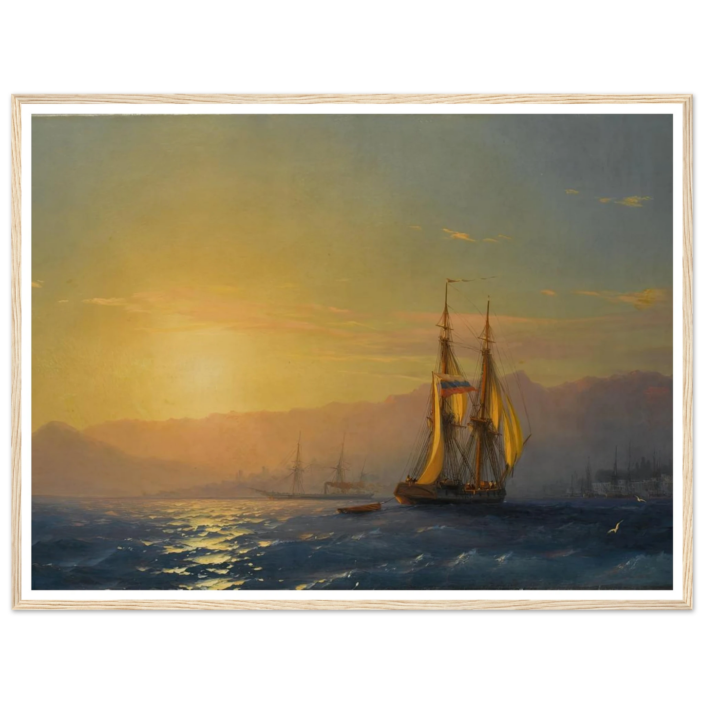 Sunset at sea (1877) Art Print | Ivan Konstantinovich Aivazovsky-Quipham Collections