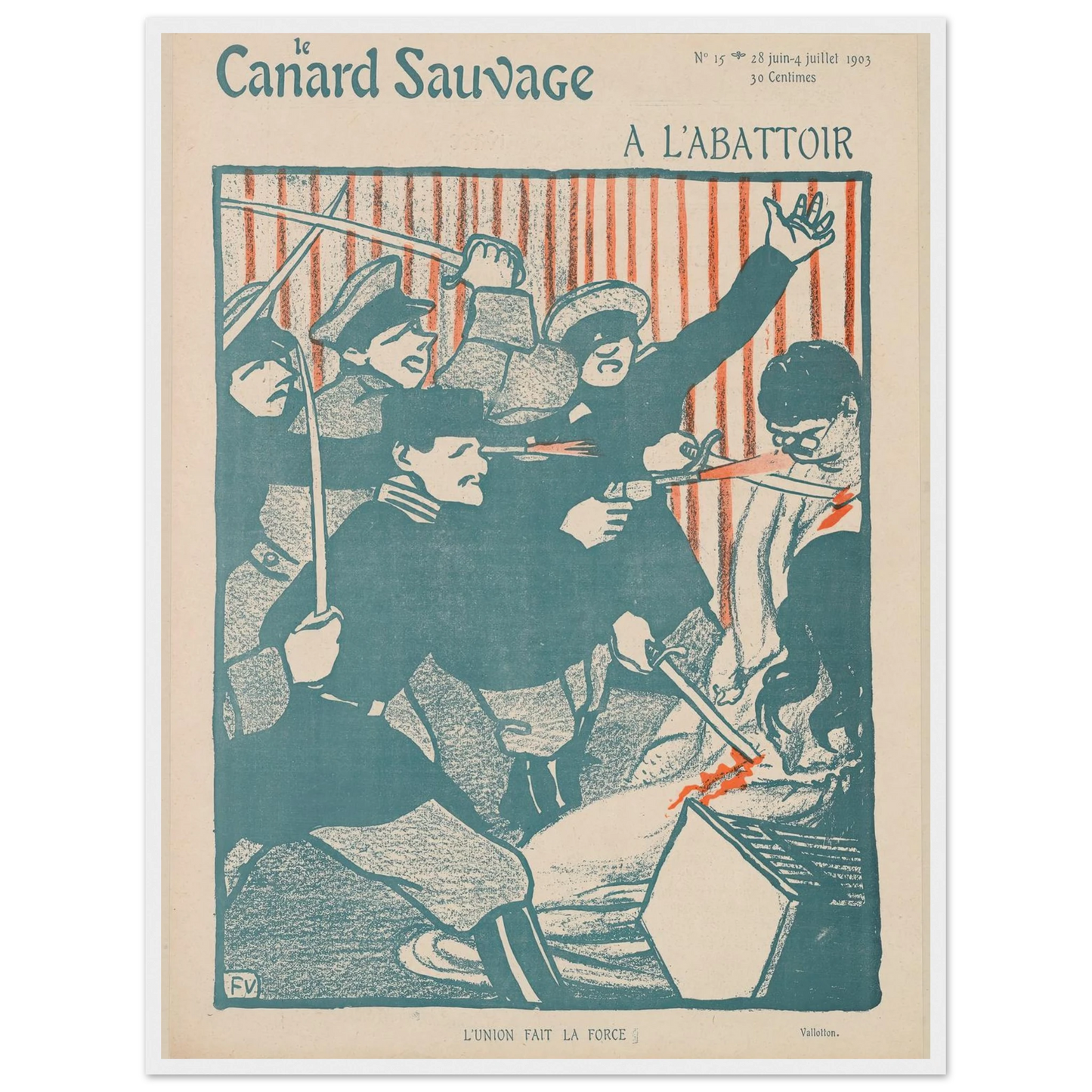 28 juin au 4 juillet 1903 Art Print | Felix Vallotton - Framed Poster - 30x40 cm / 12x16″ - Black frame