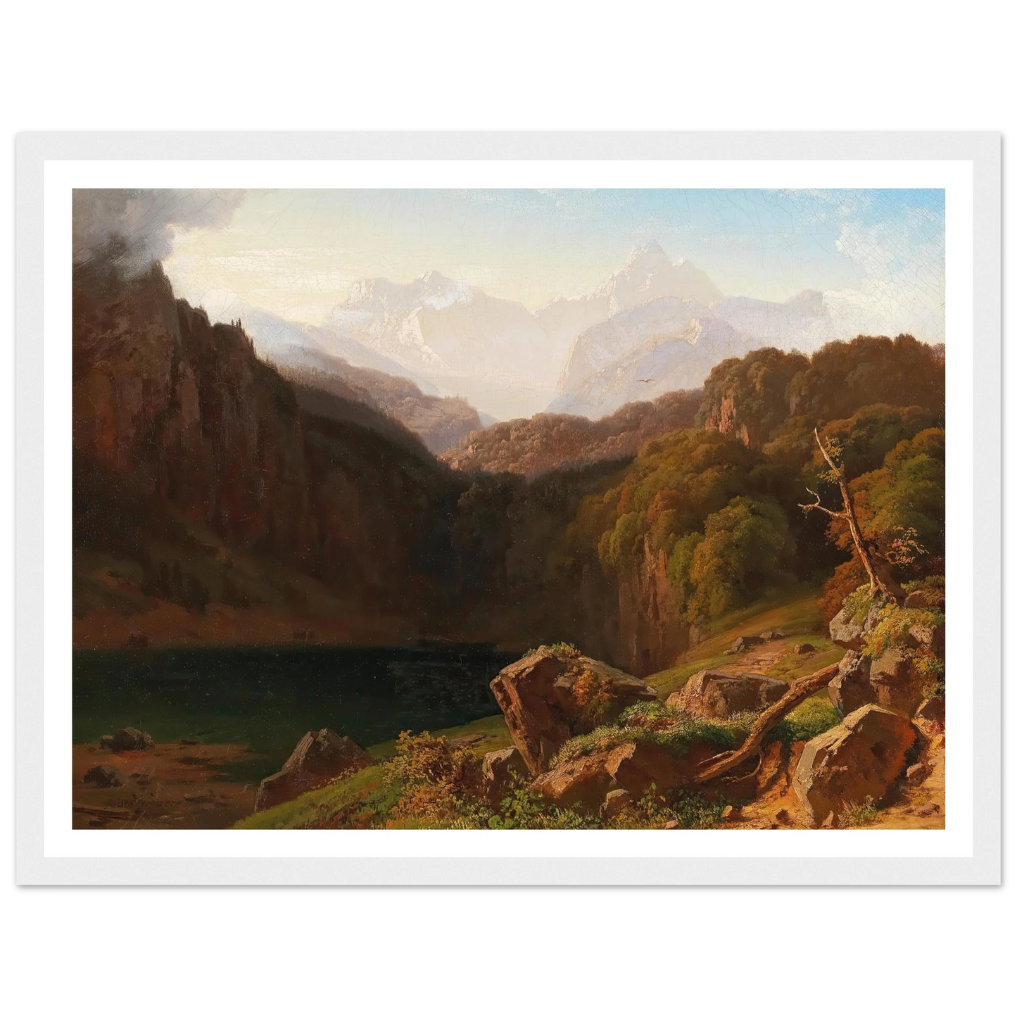 A View of Grossglockner from Kals Art Print | Albert Zimmermann-Quipham Collections