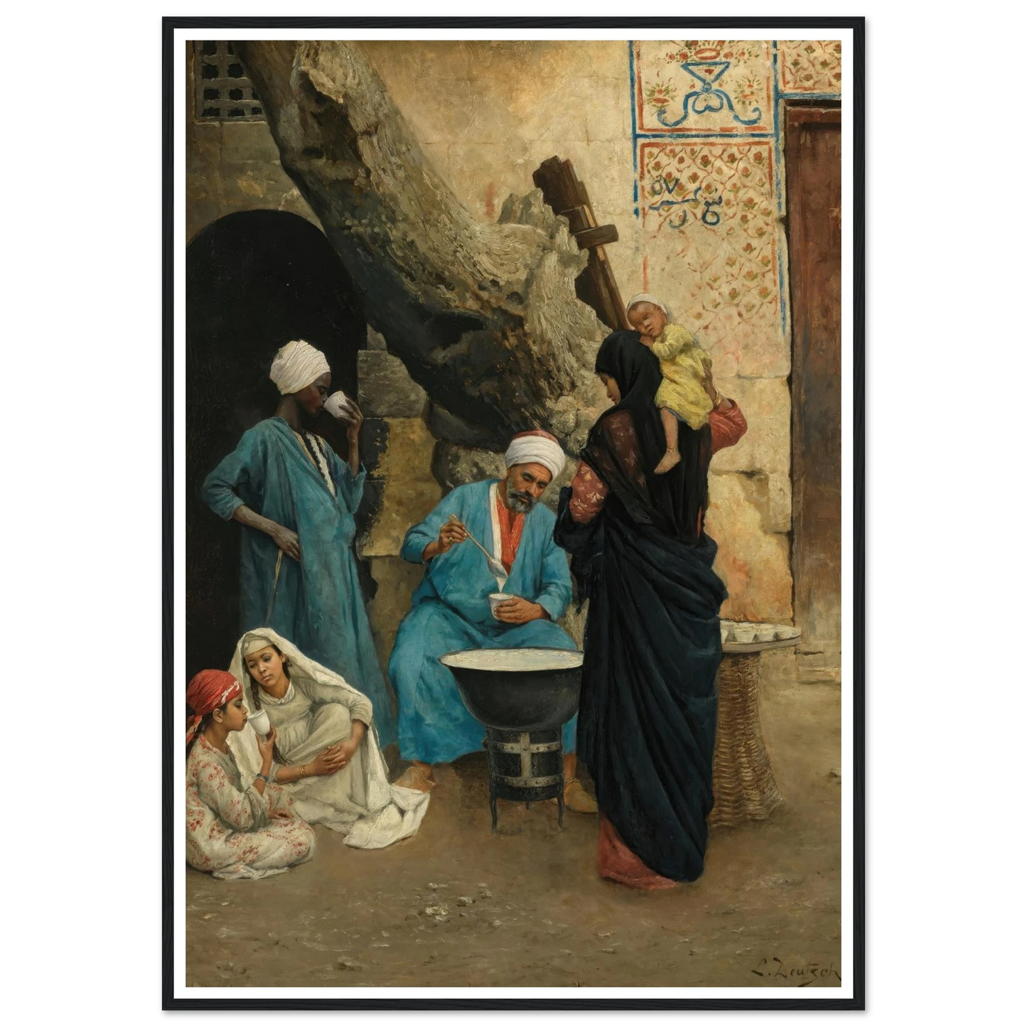 A Refreshing Drink (1891) Art Print | Ludwig Deutsch-Quipham Collections