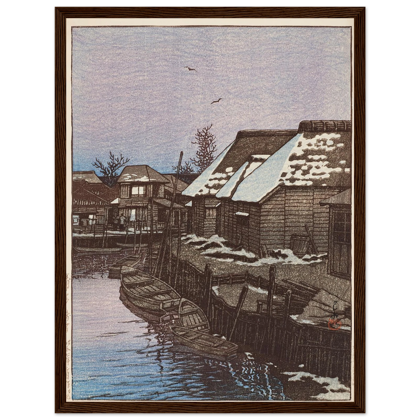 Urayasu no zansetsu (Lingering snow at Urayasu) (1932) Art Print | Kawase Hasui-Quipham Collections