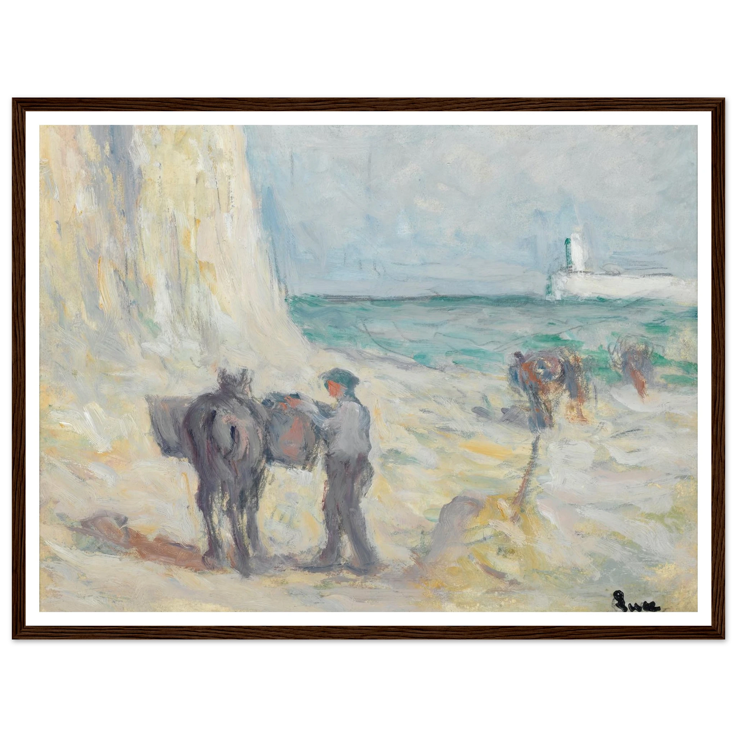 Le Tréport, le Ramassaage du Varech (1935) Art Print | Maximilien Luce-Quipham Collections