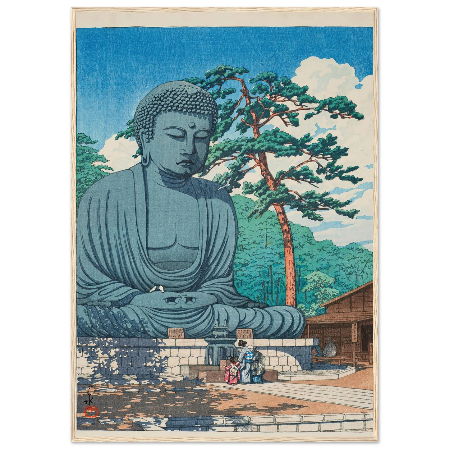 Kamakura daibutsu (The Great Buddha at Kamamura) (1930) Art Print | Kawase Hasui-Quipham Collections