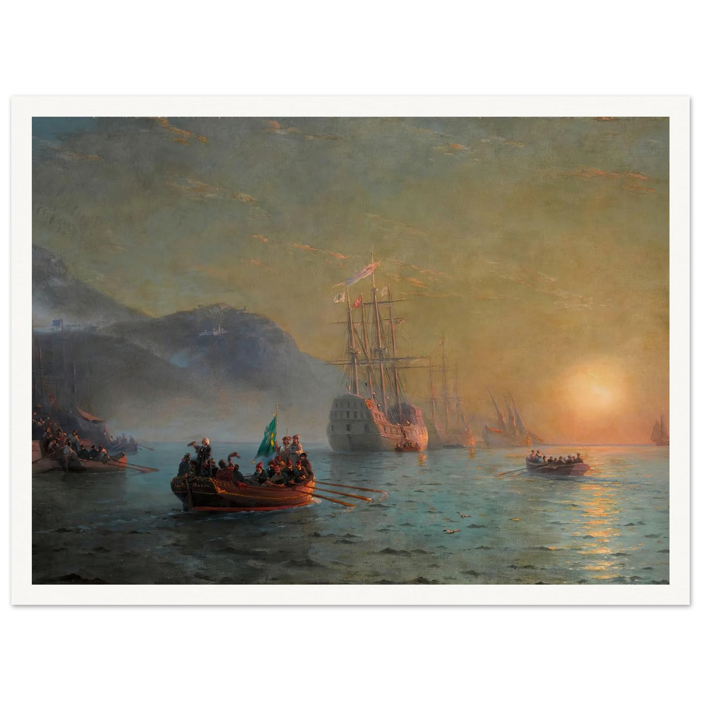 Columbus’ Farewell before Starting on his Voyage from Port Palos in Spain (1892) Art Print | Ivan Konstantinovich Aivazovsky-Quipham Collections