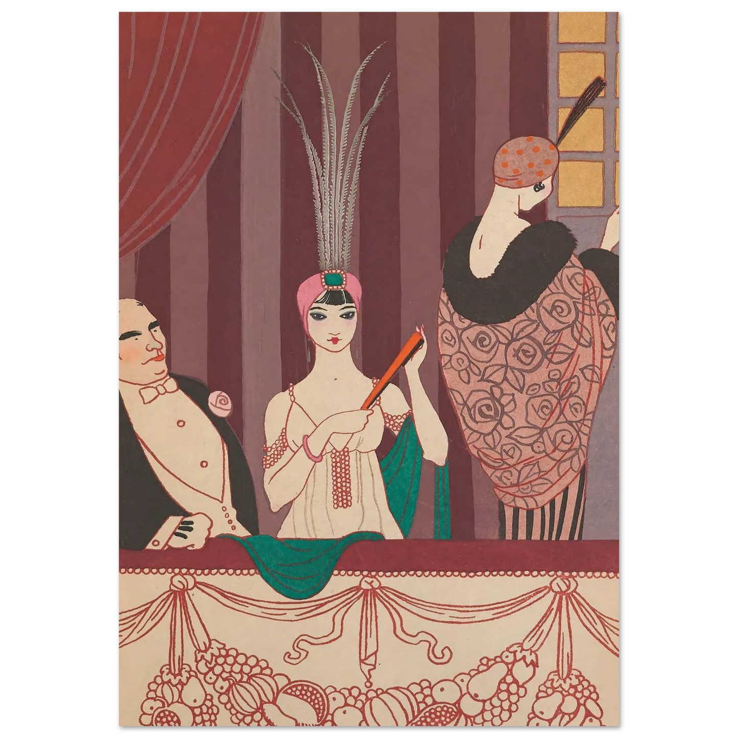 La Loge (1914) Art Print | George Barbier-Quipham Collections