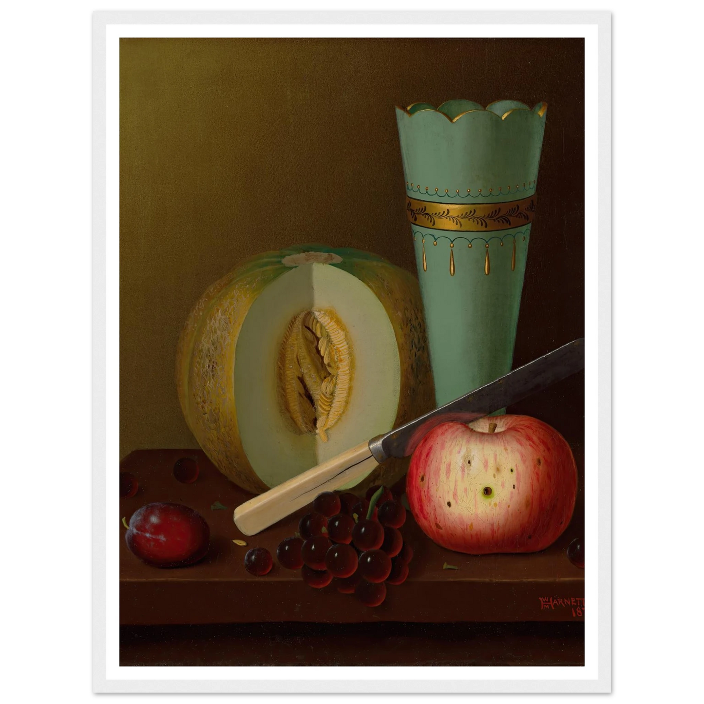 Fruit Pieces (1877) Art Print | William Michael Harnett-Quipham Collections
