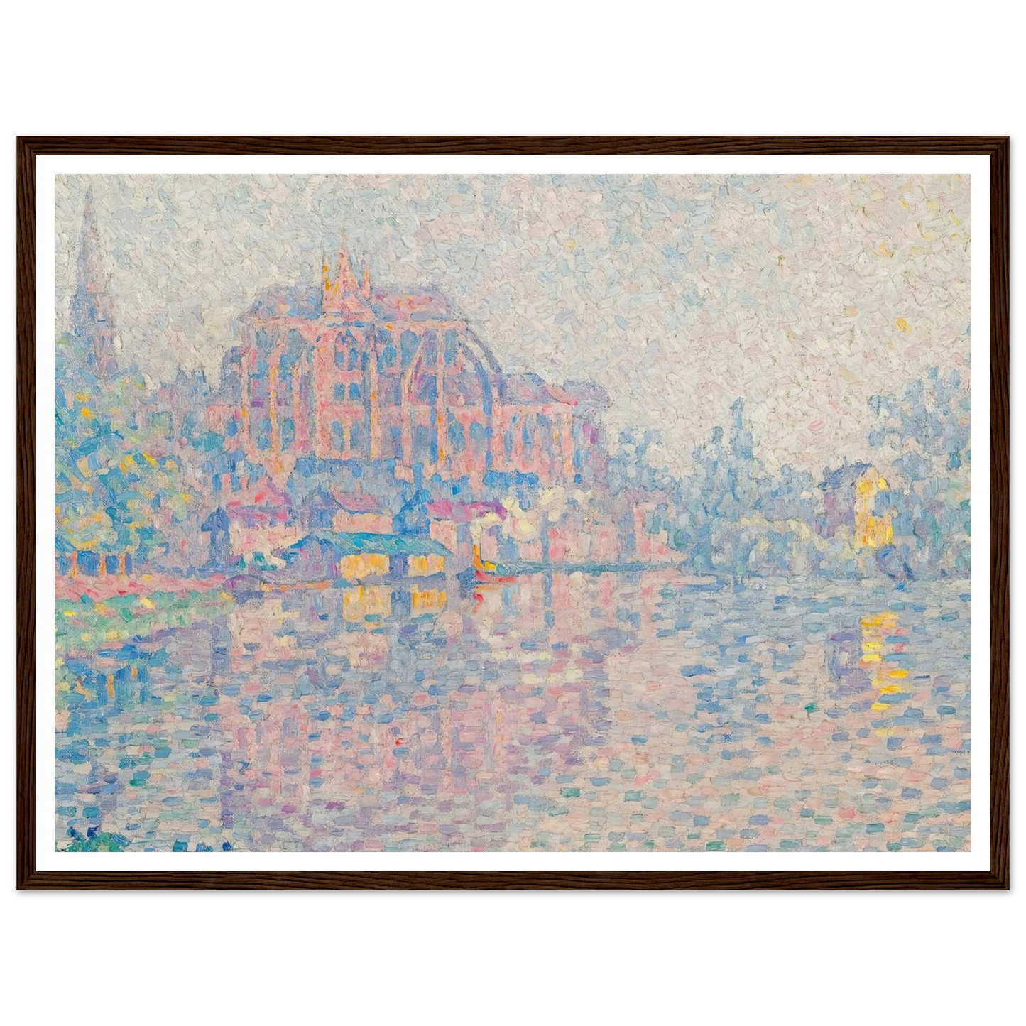 Auxerre, La Rivière (1902) Art Print | Paul Signac-Quipham Collections