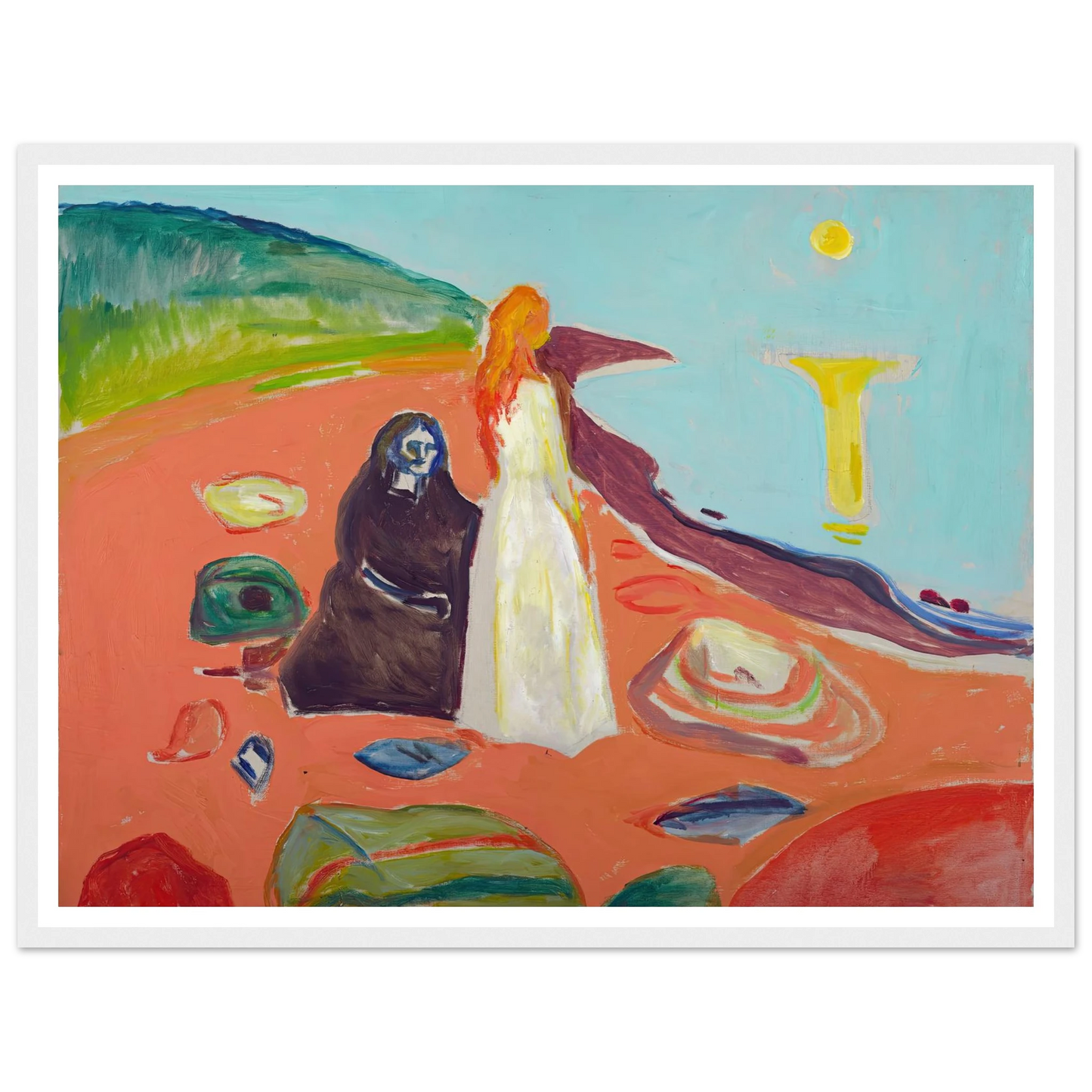 Two Women on the Shore II (1933–35) Art Print | Edvard Munch-Quipham Collections