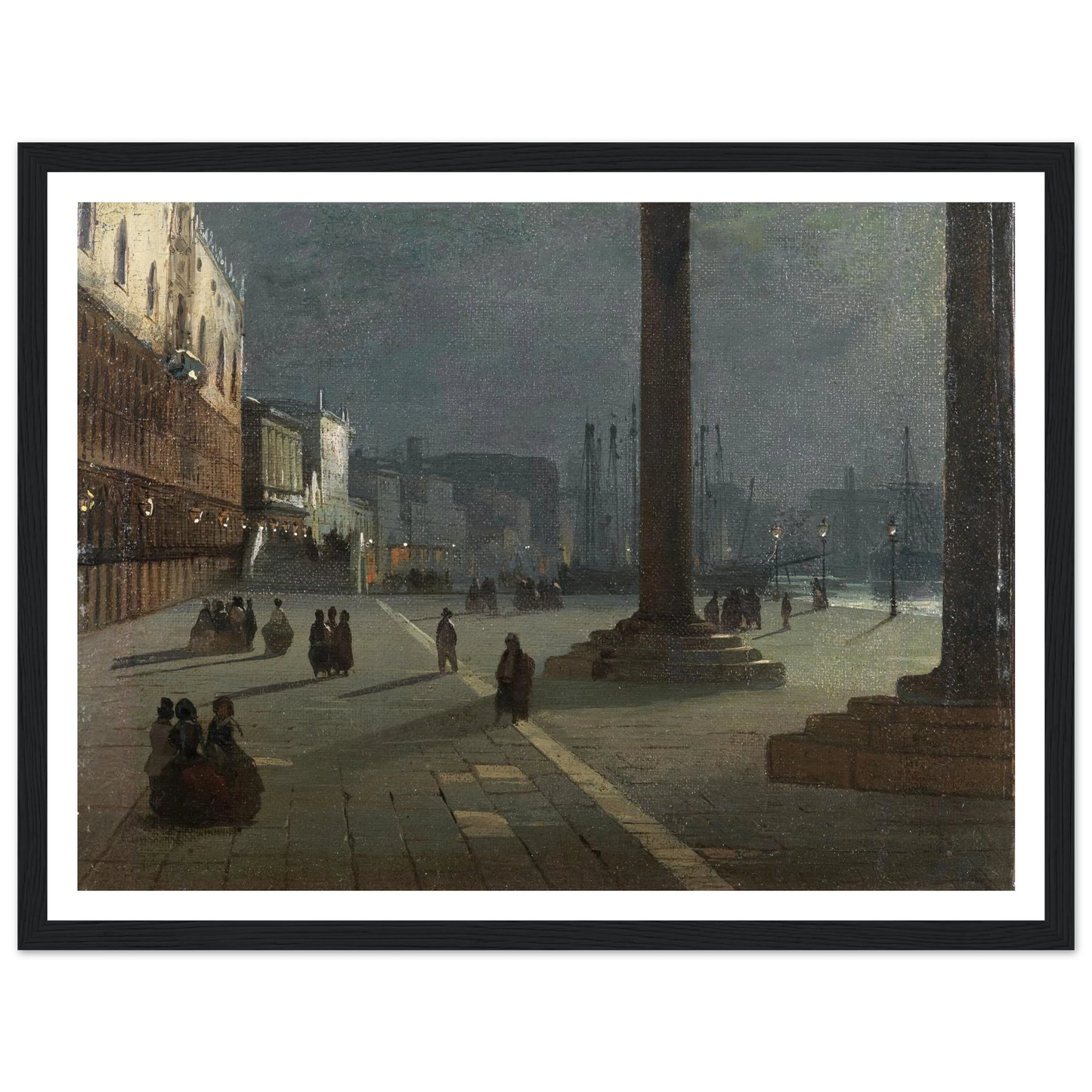 Venezia Molo di San Marco Art Print | Ippolito Caffi-Quipham Collections