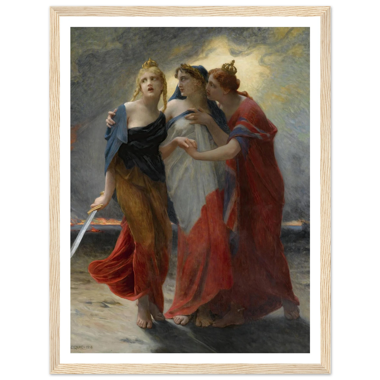 La Belgique, La France Et L’angleterre Devant L’invasion Allemande (1914) Art Print | Guillaume Seignac-Quipham Collections