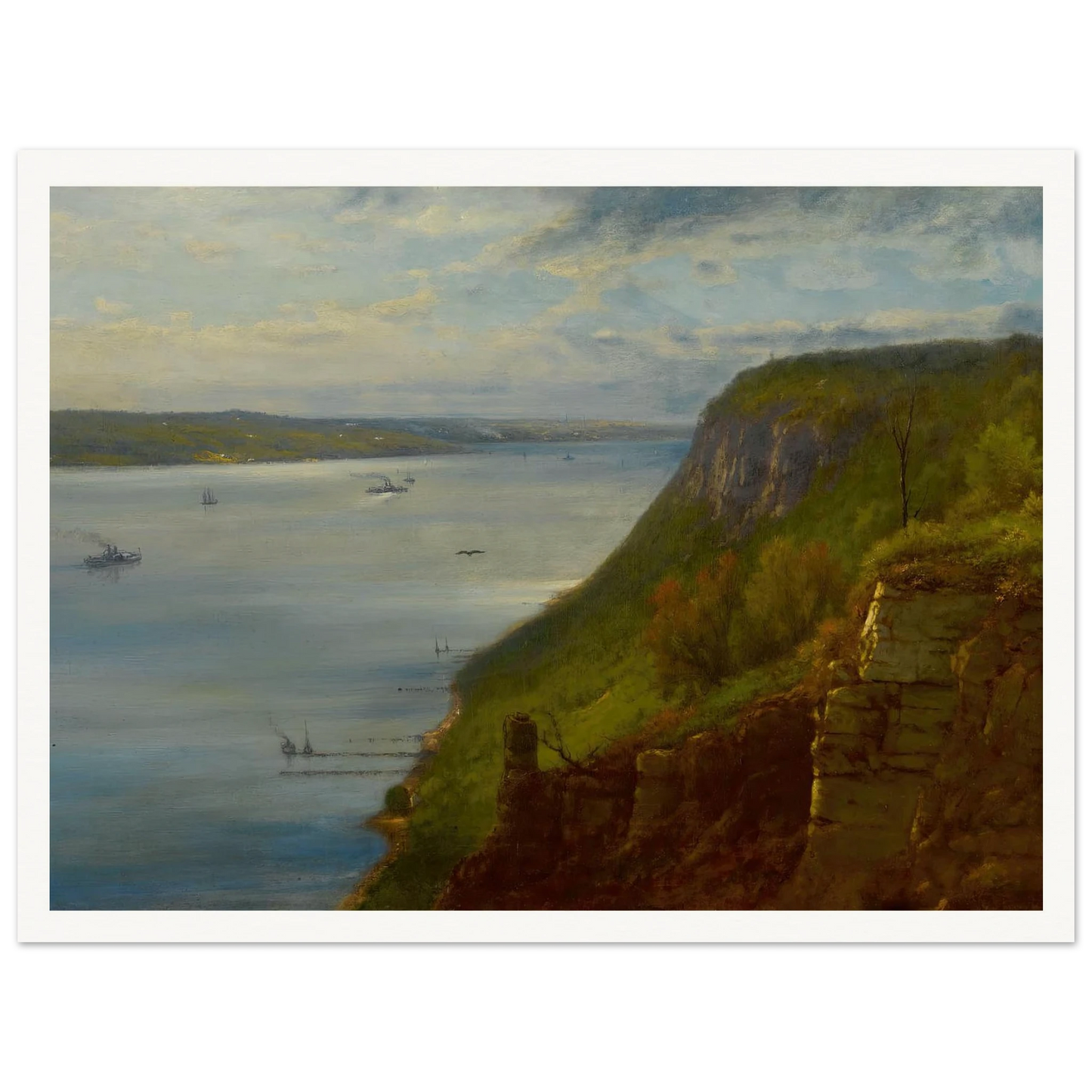 Palisades on the Hudson (1866) Art Print | George Inness-Quipham Collections