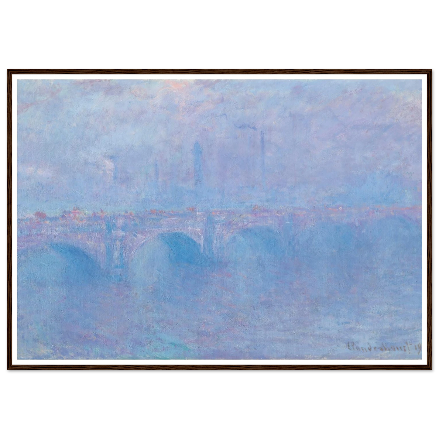 Waterloo Bridge, effet de brouillard (1903) Art Print | Claude Monet-Quipham Collections