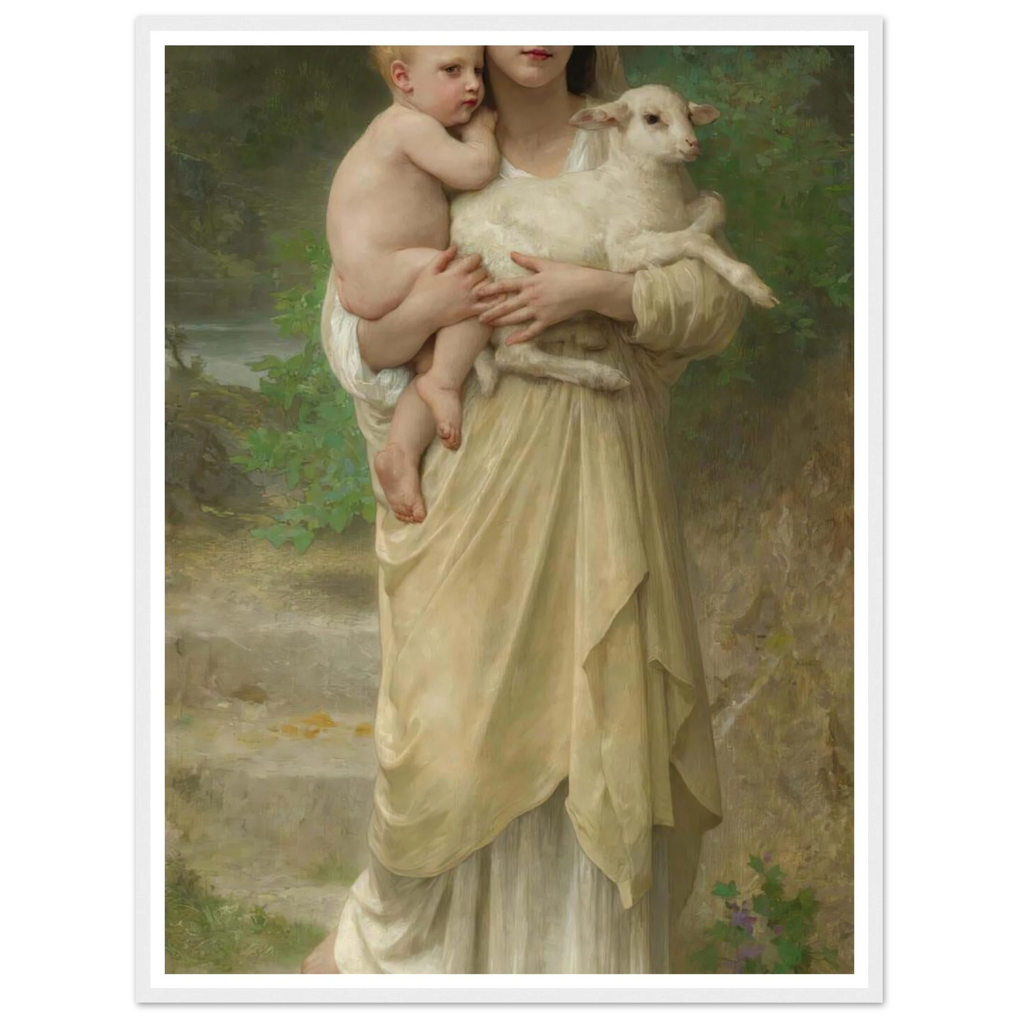 Les Agneaux (1897) Art Print | William Bouguereau-Quipham Collections