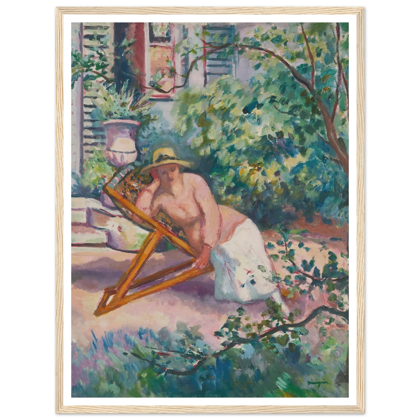 Jeanne Dans Le Jardin De Neuilly (1919) Art Print | Henri Manguin-Quipham Collections