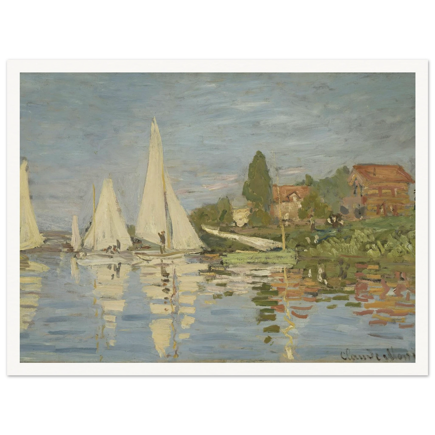 Regattas at Argenteuil (circa 1872) Art Print | Claude Monet-Quipham Collections