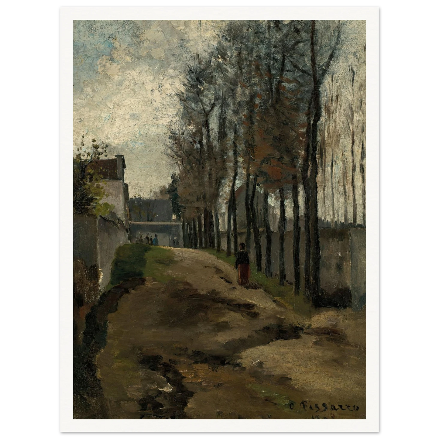 Le Chemin, paysage hivernal (1862) Art Print | Camille Pissarro-Quipham Collections