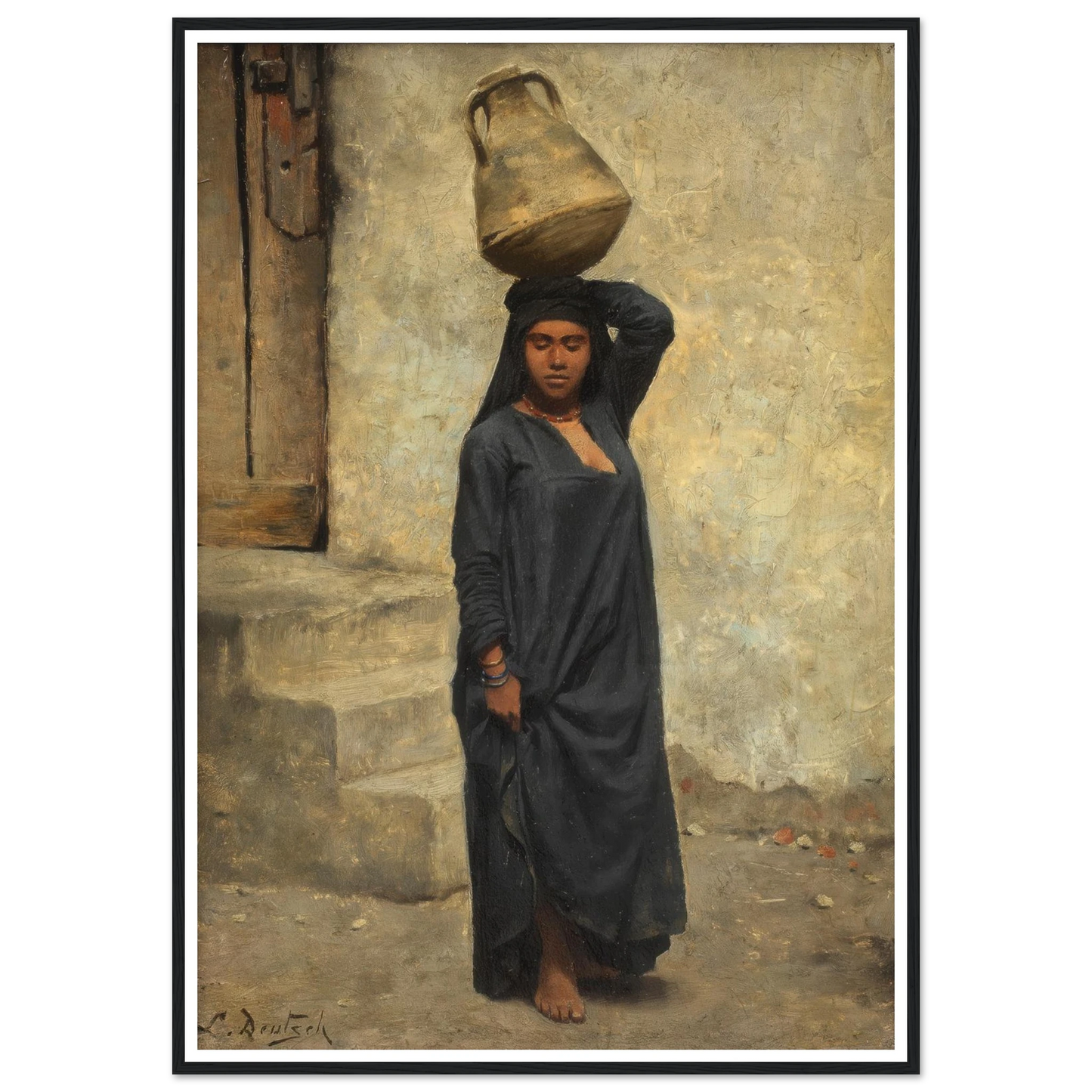 An Egyptian water carrier Art Print | Ludwig Deutsch-Quipham Collections