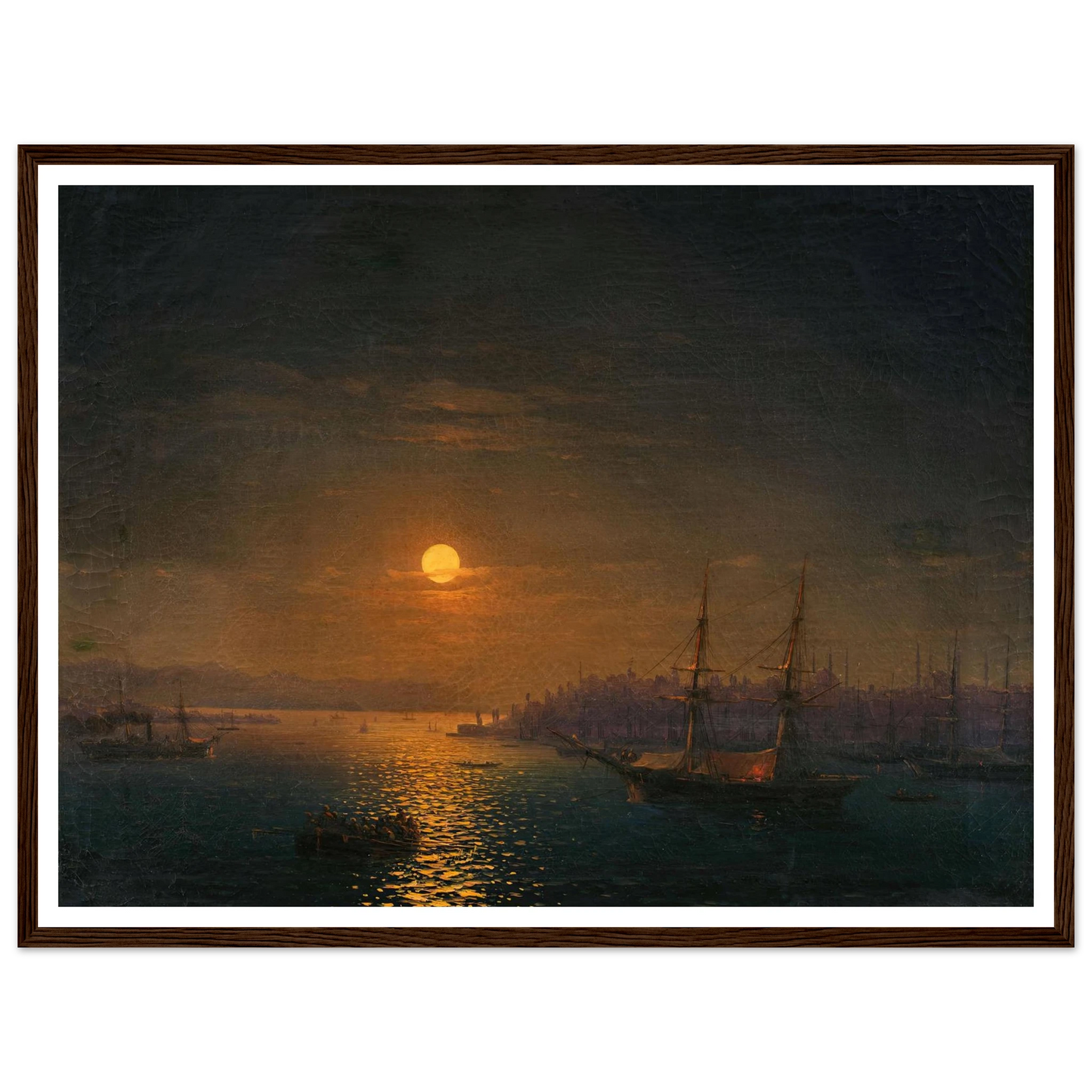 Istanbul; The Golden Horn in the moonlight (1868) Art Print | Ivan Konstantinovich Aivazovsky-Quipham Collections
