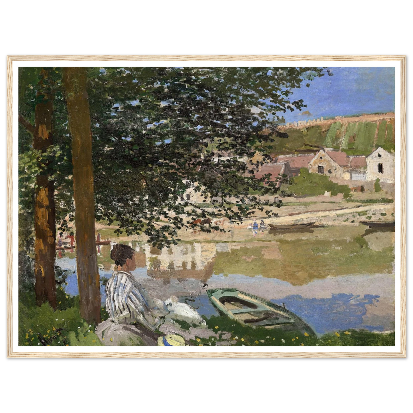 On the Bank of the Seine, Bennecourt (1868) Art Print | Claude Monet-Quipham Collections