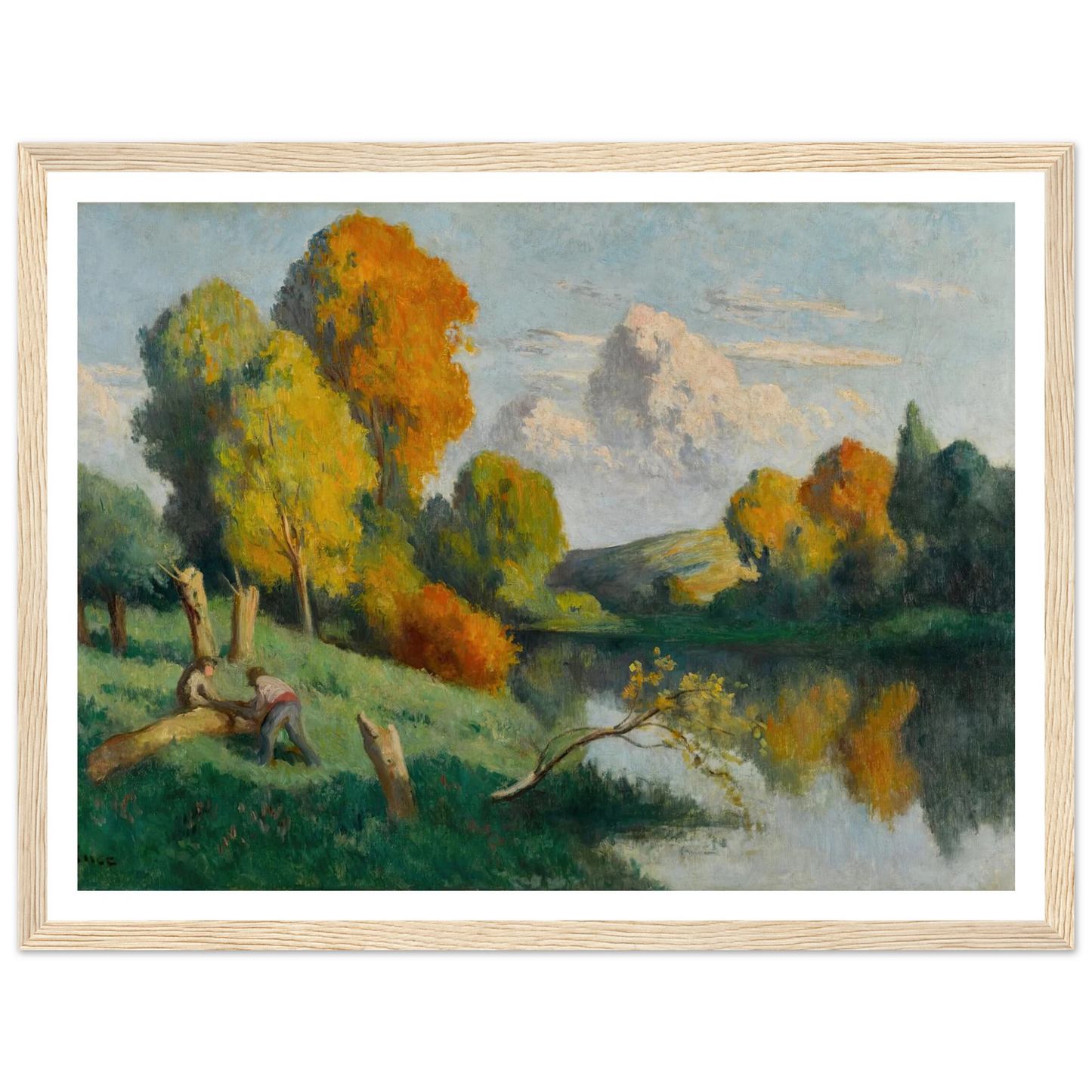 Les scieurs, paysage de La Cure Art Print | Maximilien Luce-Quipham Collections
