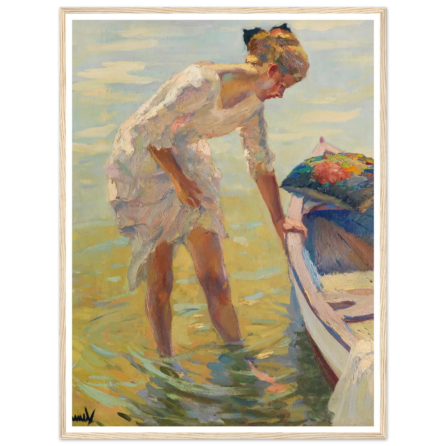 On the shore (1920) Art Print | Edward Cucue-Quipham Collections