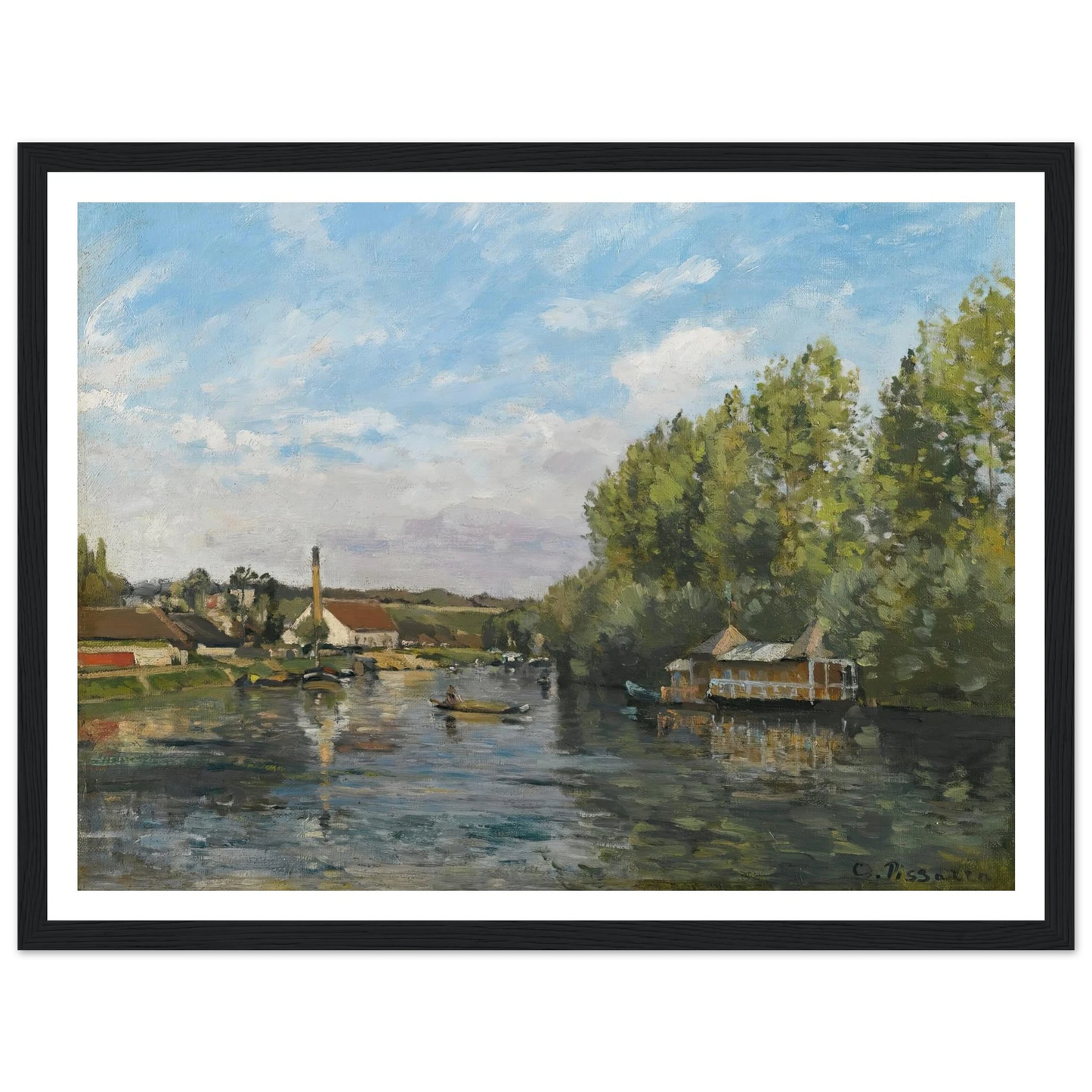 La Seine À Port-Marly (circa 1872) Art Print | Camille Pissarro-Quipham Collections