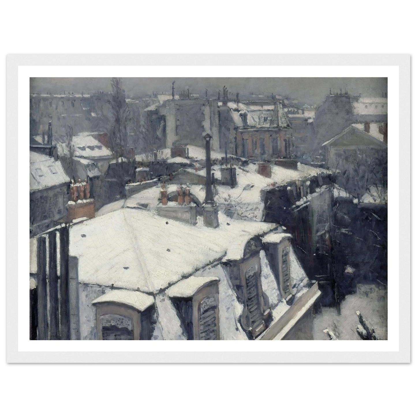 Rooftops in the Snow (snow effect) (1878) Art Print | Gustave Caillebotte-Quipham Collections