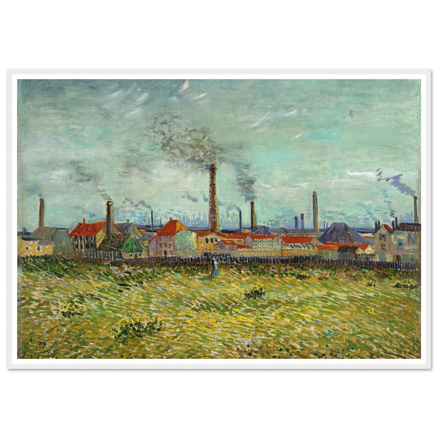 Factories at Clichy (1887) Art Print | Vincent van Gogh-Quipham Collections
