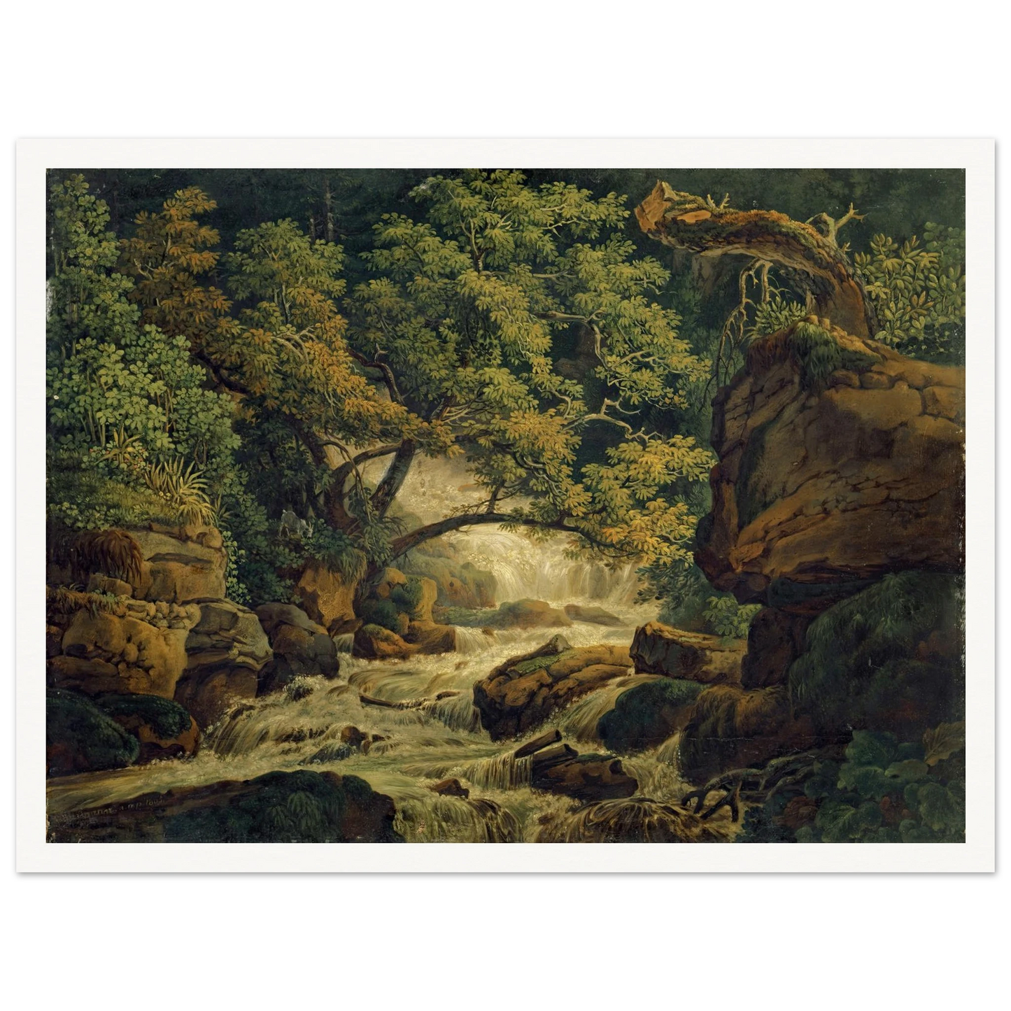 Waterfall Chesant (Waterfall of the Birs) (1805) Art Print | Peter Birmann-Quipham Collections