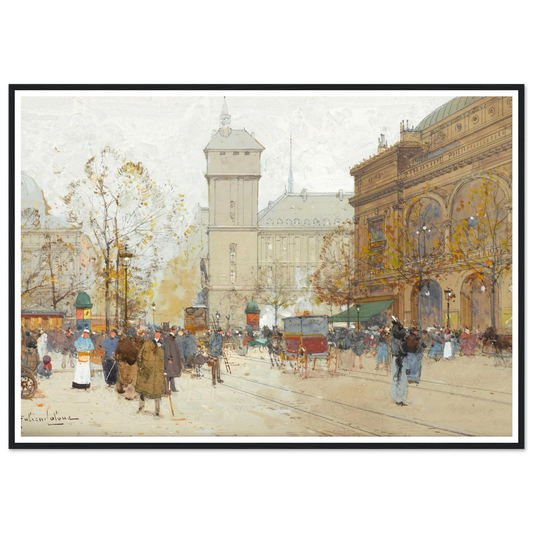 La Place Du Chatelet Art Print | Eugene Galien Laloue-Quipham Collections