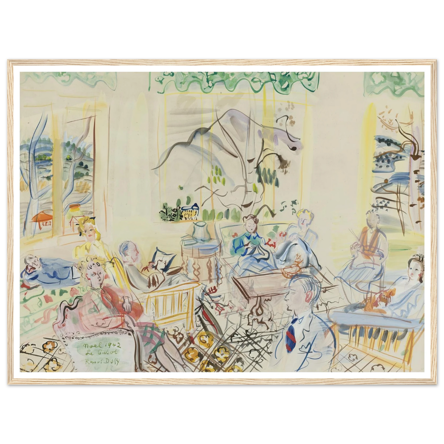 ‘Le Casot’ À vernet-les-bains, noel (1942) Art Print | Raoul Dufy-Quipham Collections